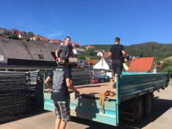 Musikerhock Auf-Abbau