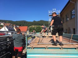 Musikerhock Auf-Abbau