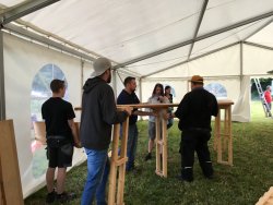 Musikerhock Auf-Abbau