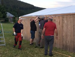 Musikerhock Auf-Abbau
