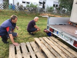 Musikerhock Auf-Abbau
