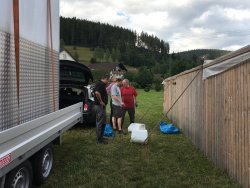 Musikerhock Auf-Abbau