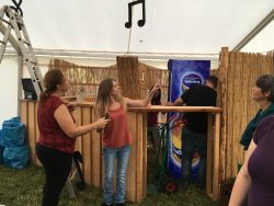 Musikerhock Auf-Abbau