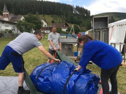 Musikerhock Auf-Abbau