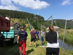 Musikerhock Auf-Abbau