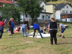 Musikerhock Auf-Abbau