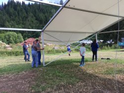 Musikerhock Auf-Abbau