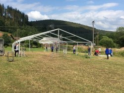 Musikerhock Auf-Abbau