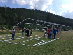Musikerhock Auf-Abbau