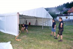 Musikerhock Auf-Abbau
